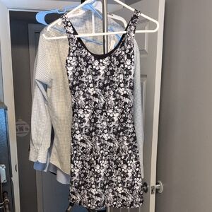 Offline By Aerie, Real Me, Black and White Floral Dress